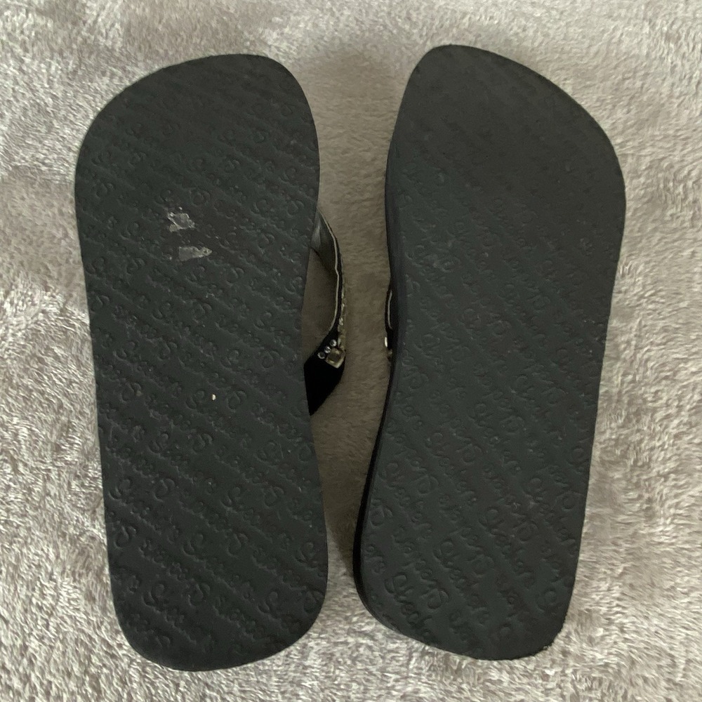 Skechers Cali Vinyasa Platform Sandals Womens Size 8 Black Rhinestone Foam - Picture 8 of 10